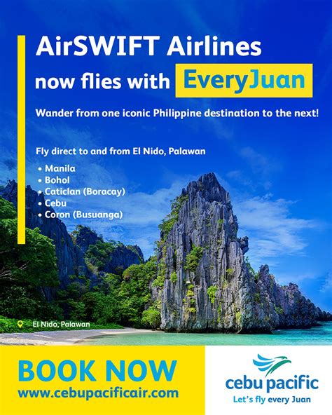vols au départ de el nido vers cebu island|Vols à bas prix depuis El Nido, Palawan vers Cebu .